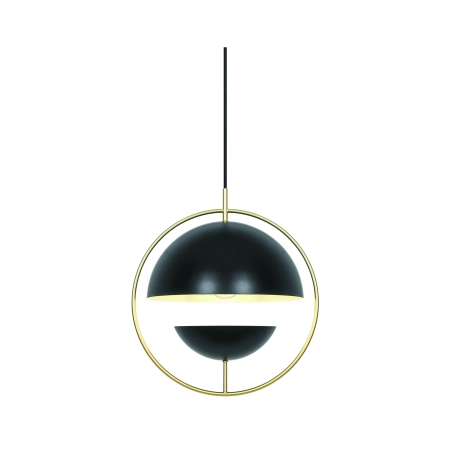 Lampa wisząca  z mosiężnym pierścieniem i czarnym metalowym kloszem Tavia NO2412353003 - Nordlux